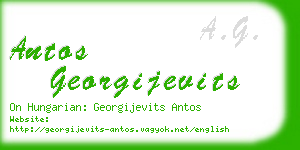 antos georgijevits business card
